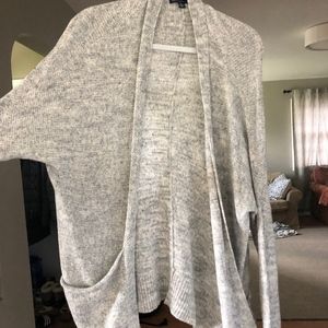 Grey long knit sweater size small